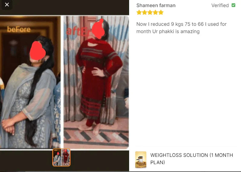 Weight Lose Herbal Powder | 1-Month Plan | Free Delivery in Pakistan